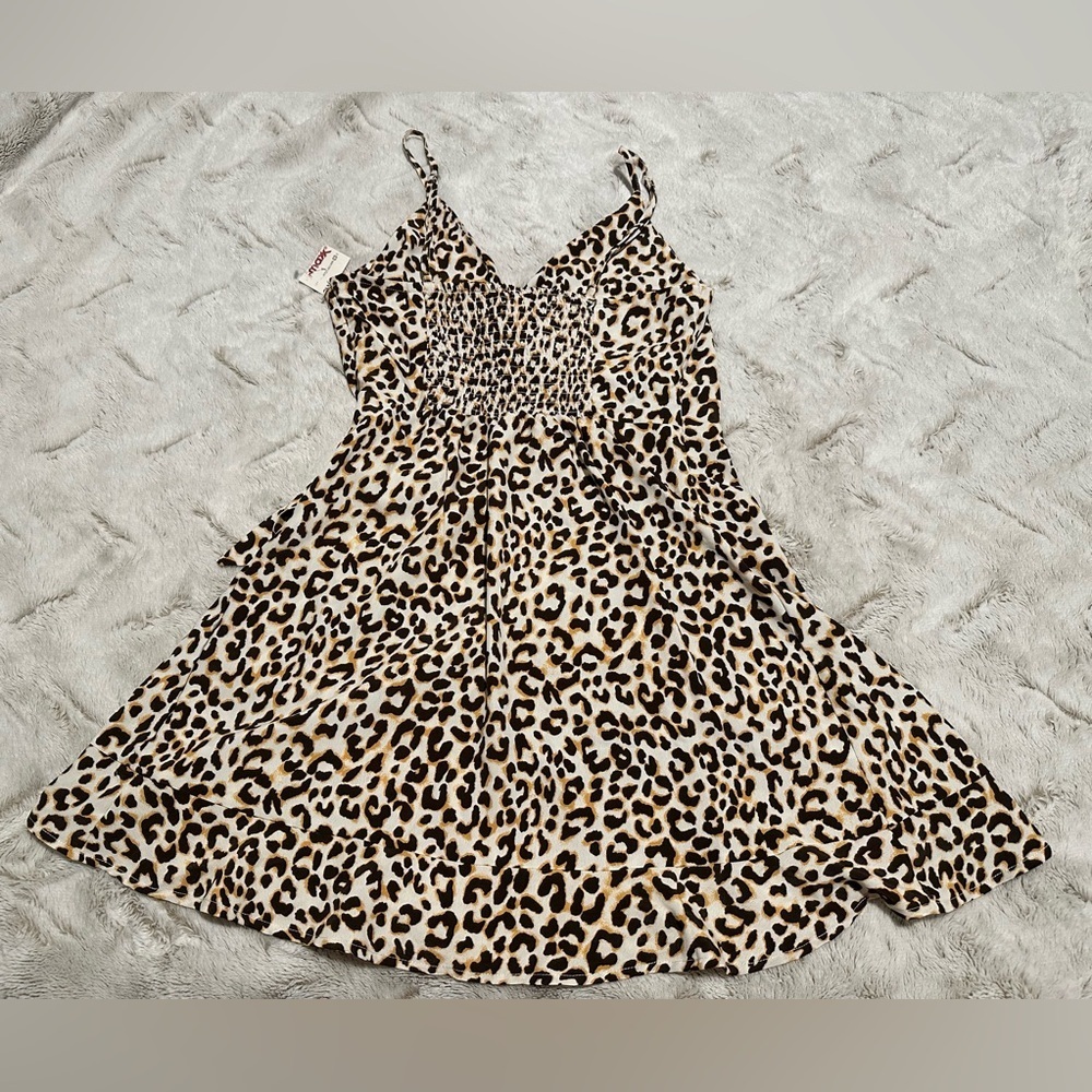 Love Tree Junior’s Leopard Print Mini Buckle Wrap Dress - Picture 10 of 10